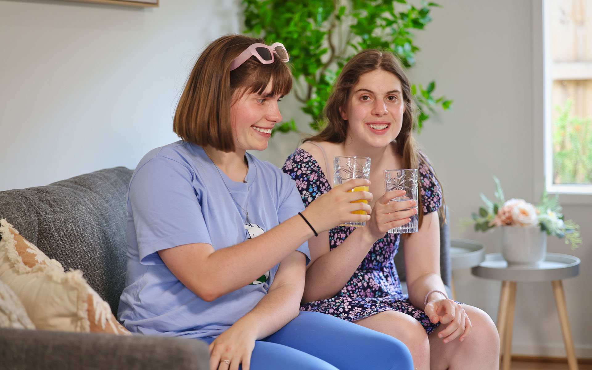 Wallara participants spending time together in a home environment.
