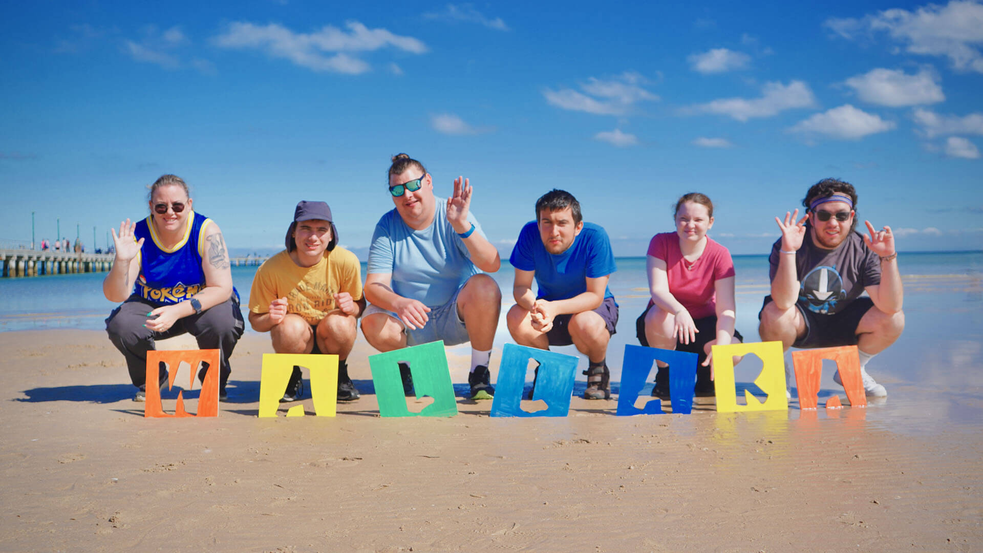 Wallara clients at the beach